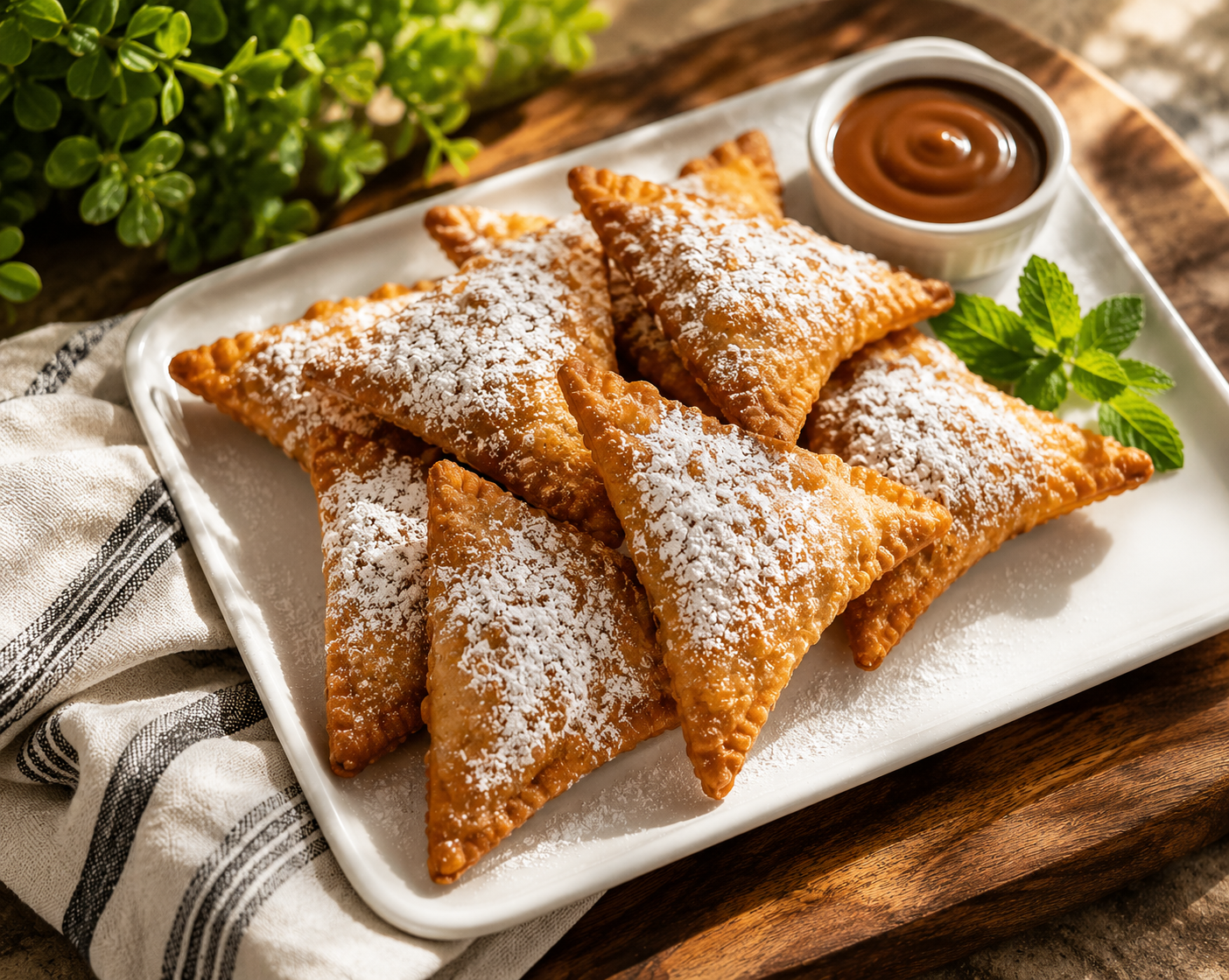Golden crispy handmade empanadas fresh from the kitchen
