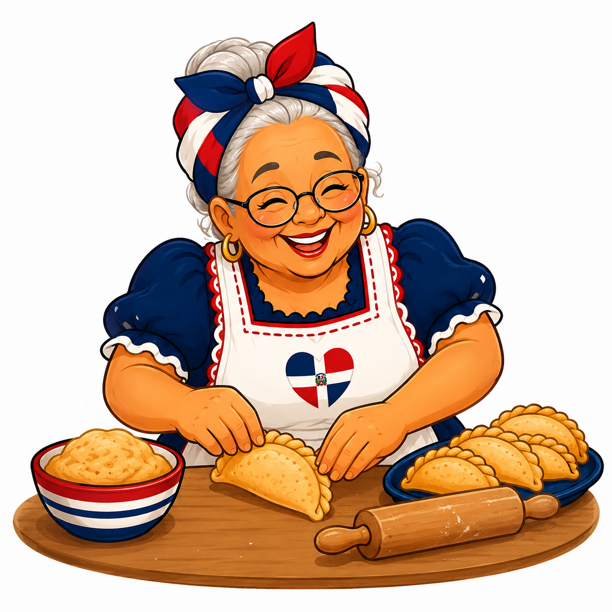 Mrs A, founder of Mrs A's Empanadas, in her kitchen